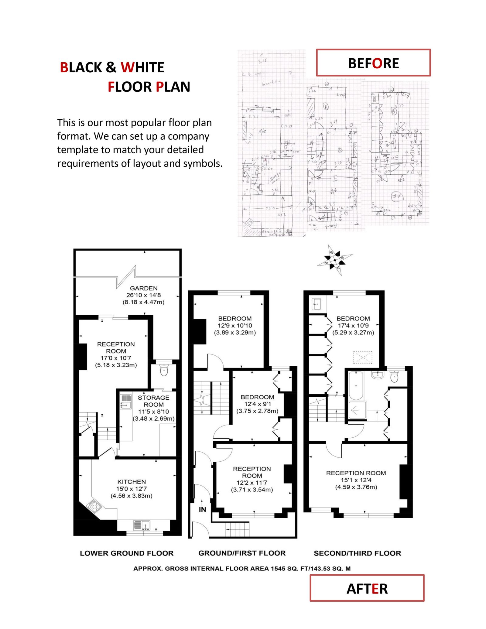 Black & White Floor Plan