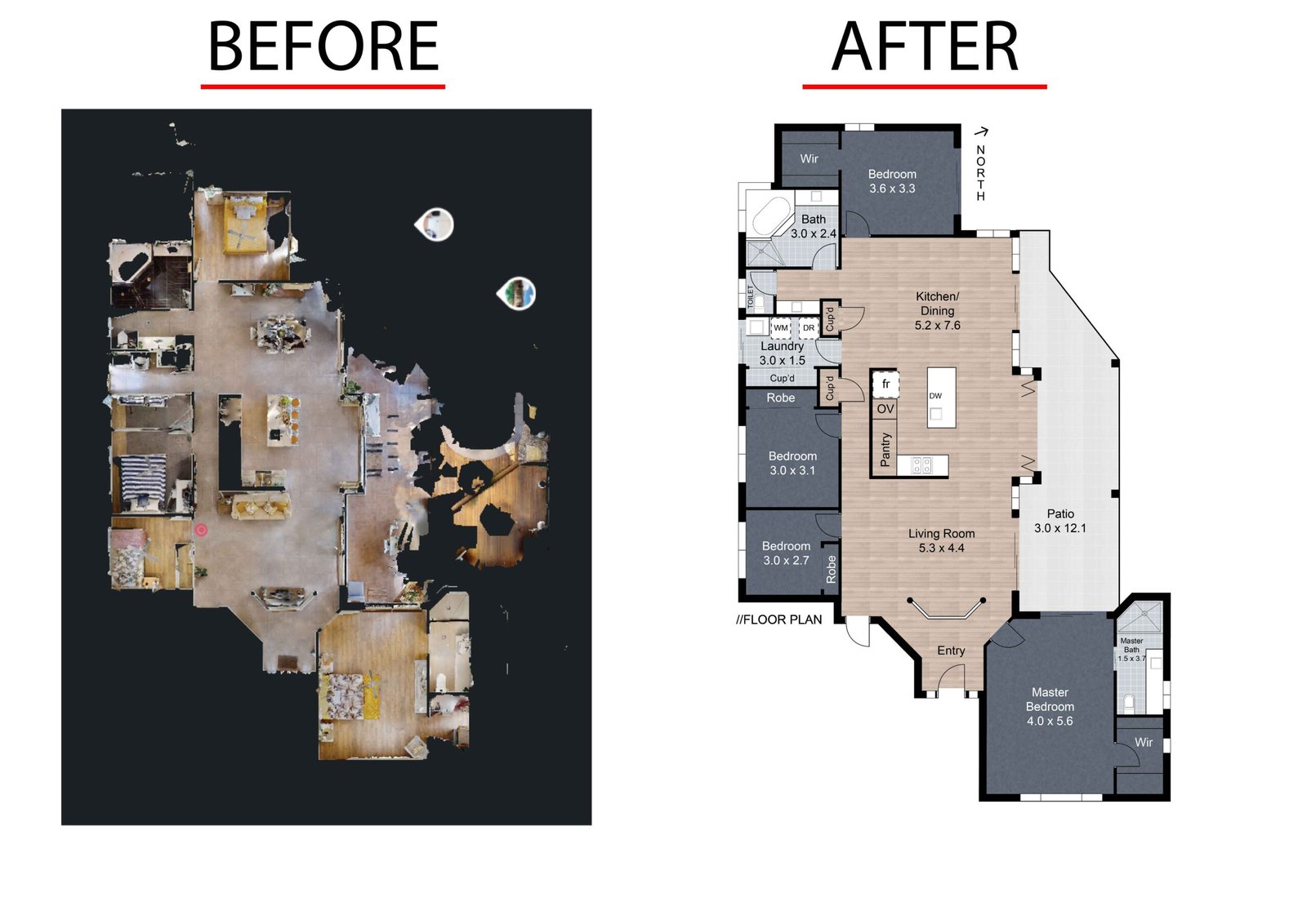 Matterport to 2D Floor Plan